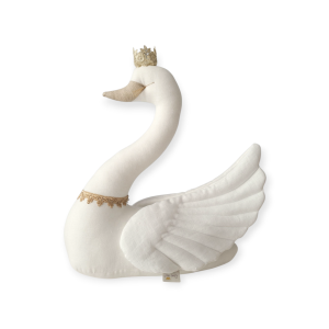 Łabędź śmietankowy z koroną