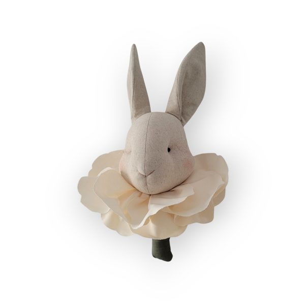 Rabbit in ivory flowers