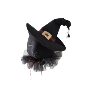 Halloween kot w czarnym kapeluszu